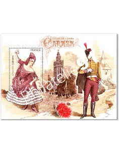 Feuille Opéra Carmen, timbres de France