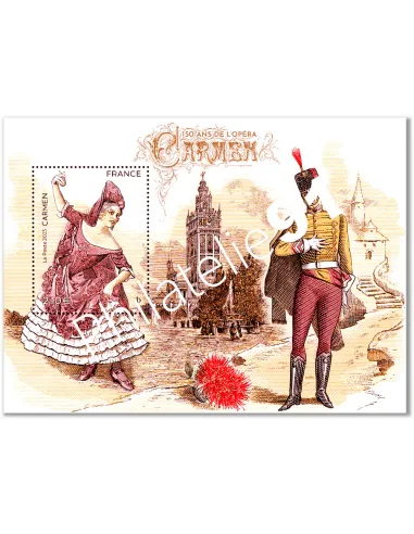 Feuille Opéra Carmen, timbres de France