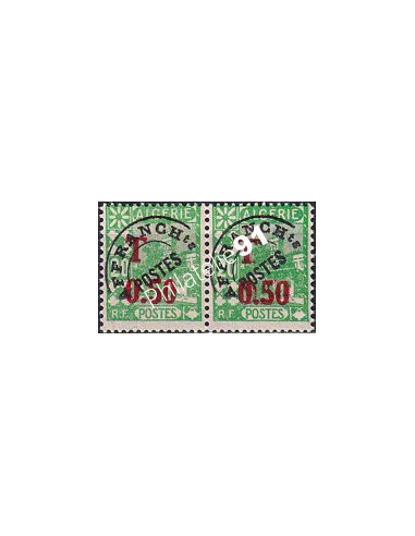 Algérie, Variété sur timbre-taxe n° 28, timbres colonies francaises