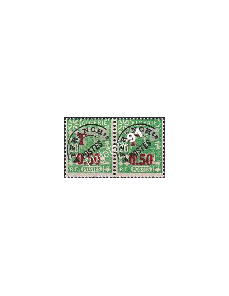 Algérie, Variété sur timbre-taxe n° 28, timbres colonies francaises