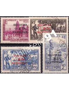 Cote d'Ivoire, n° 165 à 168 oblitérés, Timbres colonies françaises
