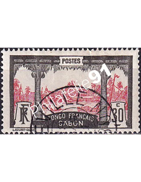 Gabon, n° 40 oblitéré, collection timbres colonies françaises