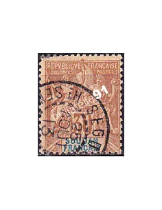 Soudan, n° 11 oblitéré, timbres des colonies françaises