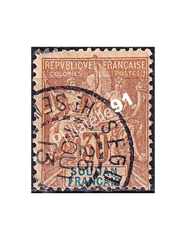 Soudan, n° 11 oblitéré, timbres des colonies françaises