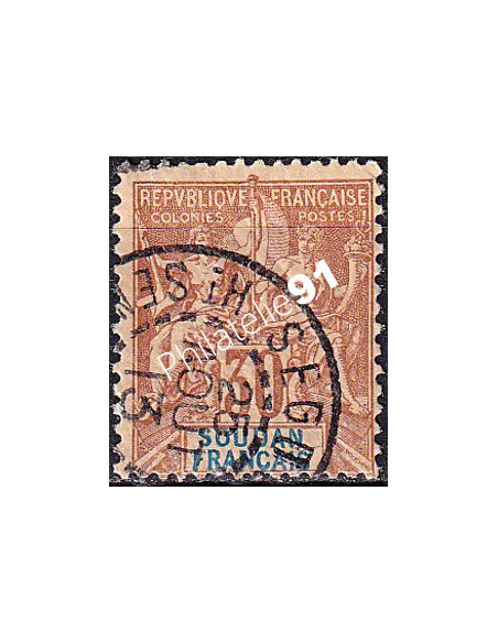 Soudan, n° 11 oblitéré, timbres des colonies françaises