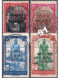 Soudan, n° 125 à 128 oblitérés, timbres des colonies françaises