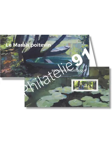 Bloc souvenir Le Marais poitevin, timbres de France