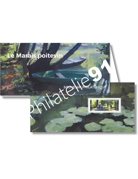 Bloc souvenir Le Marais poitevin, timbres de France