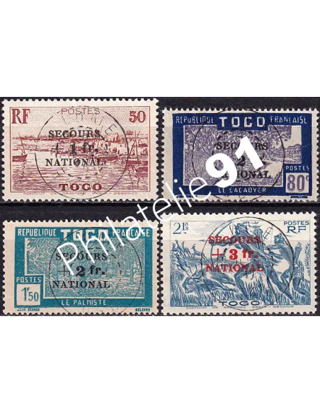 Togo, n° 211 à 214 oblitérés, timbres des colonies françaises