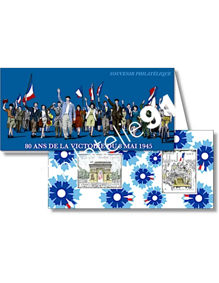 Bloc souvenir victoire du 8 mai 1945, timbres de France
