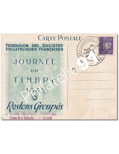 Carte postale, Journée du timbre 1942, Collection lettre France