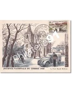 Carte postale, Journée du timbre 1958, Collection lettre France