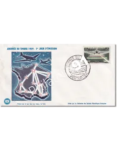 enveloppe 1er jour, Journée du timbre 1959, Collection lettre France