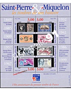 Bloc n° 6 de SAINT PIERRE et MIQUELON, Philexfrance 99, collection Dom-Tom