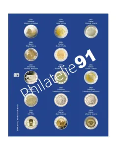 SAFE, Feuilles TOPset 2€ 2024-2025, matériel numismatique