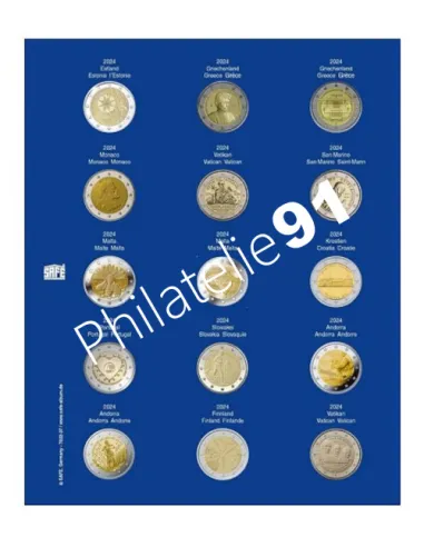 SAFE, Feuilles TOPset 2€ 2024, matériel numismatique