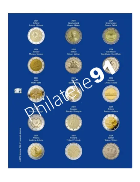 SAFE, Feuilles TOPset 2€ 2024, matériel numismatique