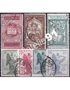 Italie n° 110 à 112 et n° 113 à 116 oblitérés, timbres Europe