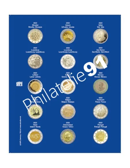 SAFE, Feuilles TOPset 2€ 2023, matériel numismatique