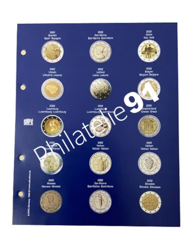 SAFE, Feuilles TOPset 2€ 2022, matériel numismatique