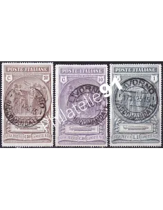 Italie n° 140 à 142 oblitérés, timbres Europe