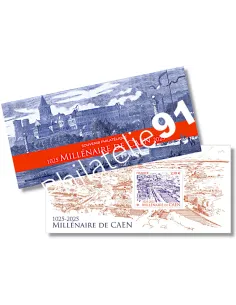 Bloc souvenir Millénaire de Caen , timbres de France