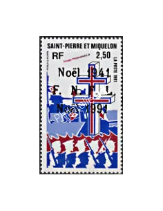 Timbre de SAINT PIERRE ET MIQUELON - n°  554, Noël, collection Dom-Tom