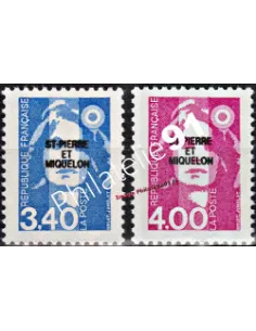ST PIERRE ET MIQUELON n° 555 à 556, Marianne Bicentenaire