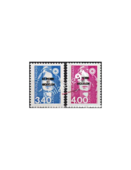 ST PIERRE ET MIQUELON n° 555 à 556, Marianne Bicentenaire