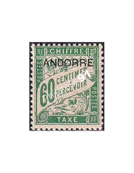 Andorre français, timbre-taxe n° 5 neuf, collection timbres d'Andorre