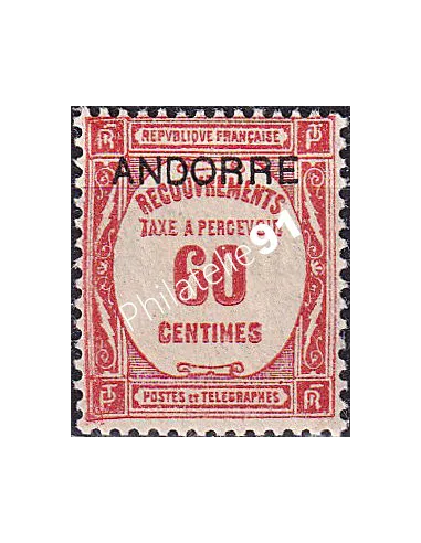 Andorre français, timbre-taxe n° 11 neuf, collection timbres d'Andorre