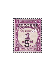 Andorre français, timbre-taxe n° 15 neuf, collection timbres d'Andorre
