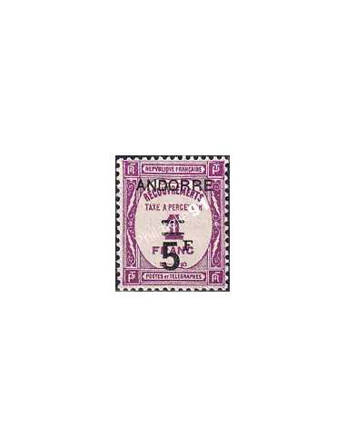 Andorre français, timbre-taxe n° 15 neuf, collection timbres d'Andorre