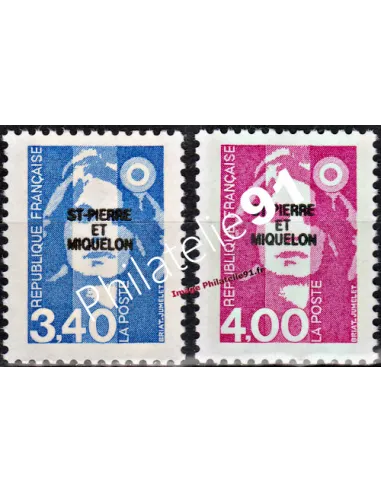 ST PIERRE ET MIQUELON n° 555 à 556, Marianne Bicentenaire