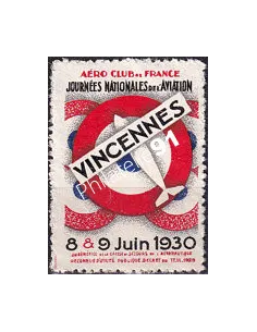 Vignette meeting aérien neuve, Vincennes 1930, vignettes France