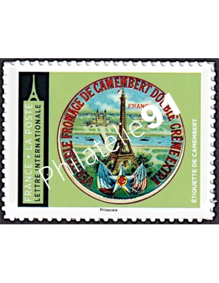 Timbre adhésif, Étiquette de camembert, timbres France