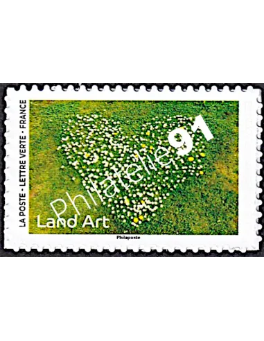 Timbre adhésif, Marguerites en forme de coeur, timbres France