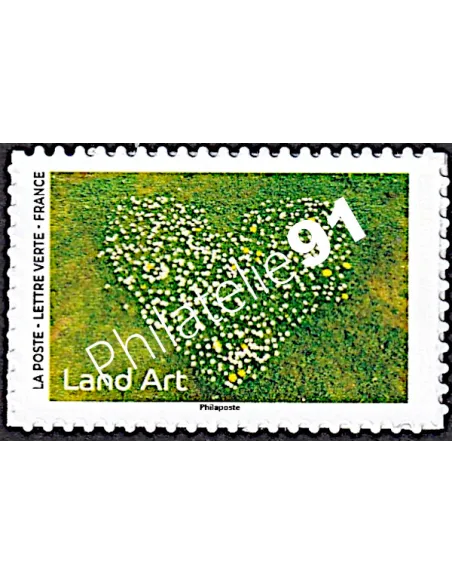 Timbre adhésif, Marguerites en forme de coeur, timbres France