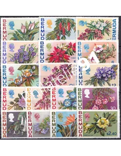 Bermudes, n° 243 à 259, Collection Timbres Fleurs
