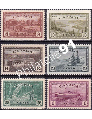 Canada, n° 219 à 224 neufs, collection timbres du monde