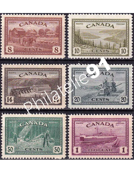 Canada, n° 219 à 224 neufs, collection timbres du monde