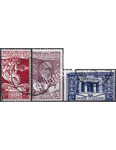 Italie n° 121 à 123 oblitérés, timbres Europe