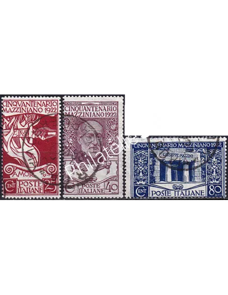 Italie n° 121 à 123 oblitérés, timbres Europe
