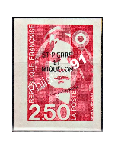 Timbre de ST PIERRE ET MIQUELON n°  557 ND, Marianne Bicentenaire