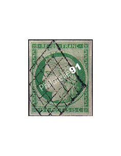 Timbre Classique n° 2 non dentelé oblitéré, collection timbres France