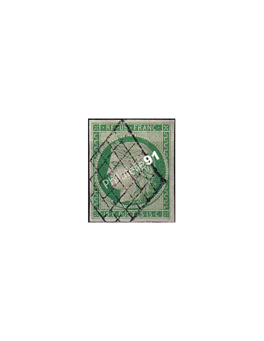 Timbre Classique n° 2 non dentelé oblitéré, collection timbres France