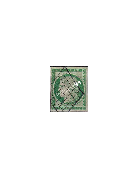 Timbre Classique n° 2 non dentelé oblitéré, collection timbres France