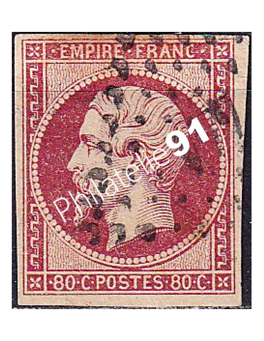Classique n° 17A non dentelé oblitéré, collection timbres France