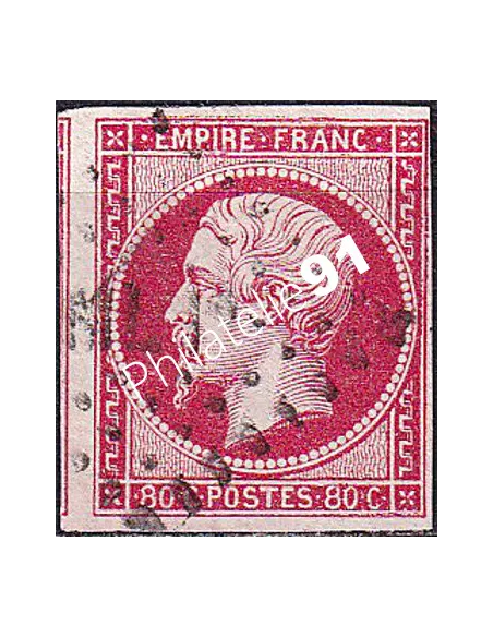 Classique n° 17B non dentelé oblitéré, collection timbres France