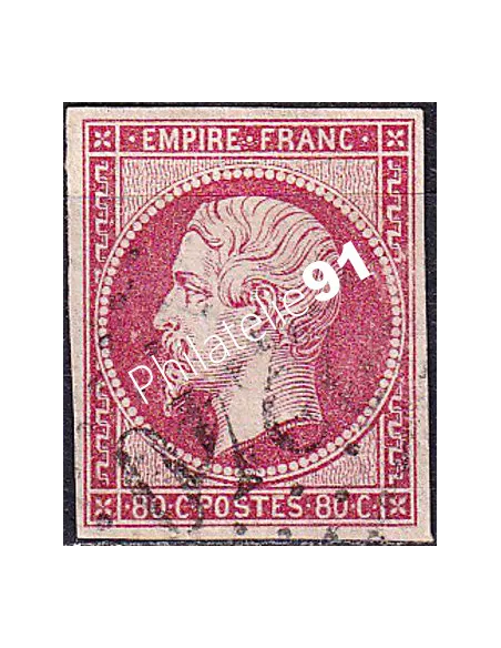 Classique n° 17B non dentelé oblitéré, collection timbres France